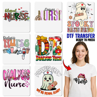 Funny Nursing Student DTF Transfer for Holiday Shirts & Apparel - Cute Medical Design Ready To Press