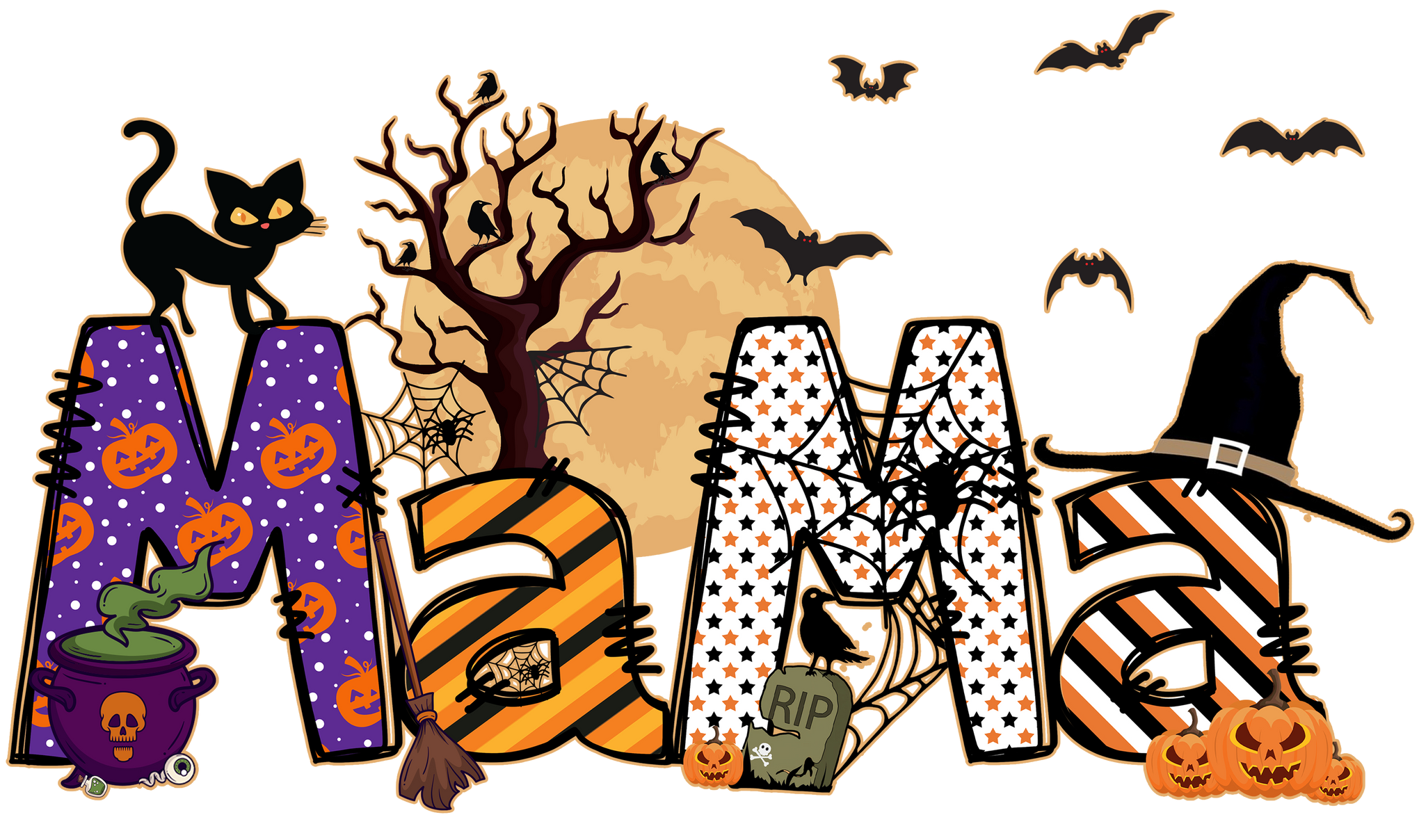 Mama Halloween Sweatshirt, Spooky Season Gifts, Women Vneck Shirts, Witchy Graphic Tees, Gift For Her, Horror Clothing, Funny Mom T-Shirt