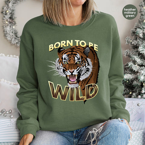 Born to Be Wild DTF Transfer - Realistic Tiger Iron-On Design for Animal Lovers & Adventure Enthusiasts Apparel