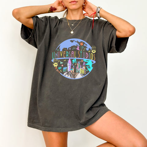 Universal Studios Movie Theme DTF Transfer for Family Vacation T-shirt - Fun Fandom Group Celebration Apparel