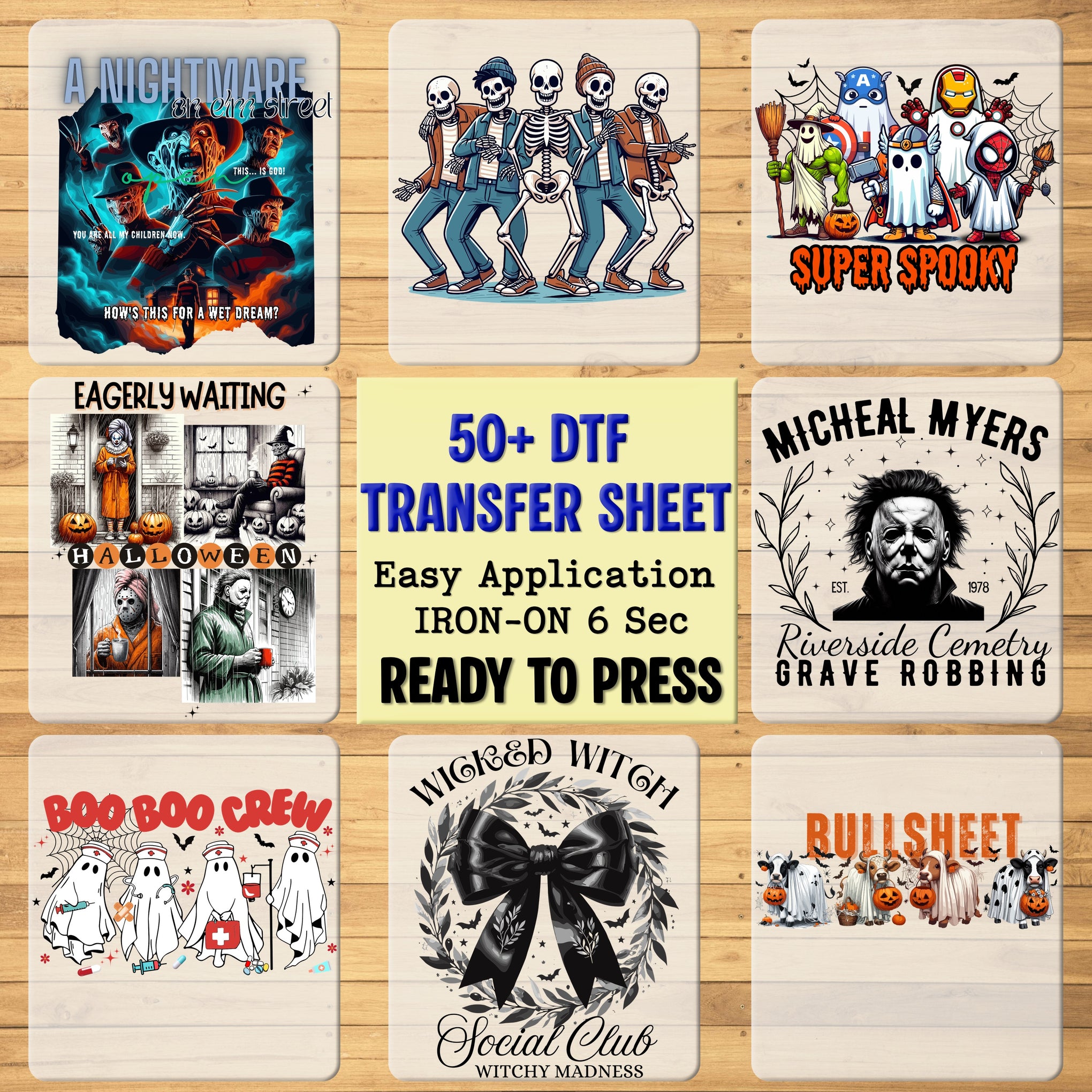 Cute Cowboy Ghost DTF Transfer Iron-On for Halloween Apparel - Ready to Press Seasonal Fun for Moms & Teachers