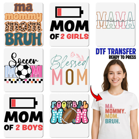 Leopard Baseball MOM DTF Transfer for Cute Sports Mom Shirt - Ready To Press Iron-On Apparel Gift for Mothers Day