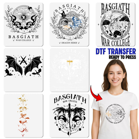 Empowering Fantasy Dragon DTF Transfer for Women's Inspirational Apparel & Gifts