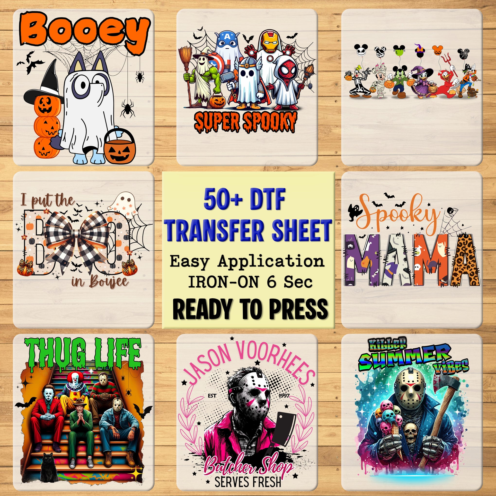 Elegant Halloween Pumpkin Spice Jack-O'-Lantern DTF Transfer for Moms & Festive Apparel