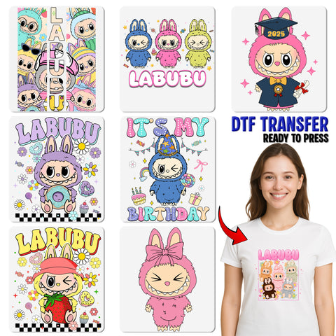 Cute & Playful Kawaii Character DTF Transfer for Teens T-Shirt - Ready to Press Colorful Celebration Apparel