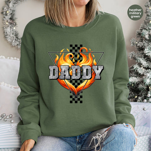 Funny Flames DADDY DTF Transfer Perfect for Father's Day Iron-On Humor T-Shirt Ready to Press BBQ Dad Shirt Apparel