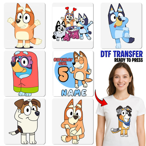 Cute Cartoon Fox Character DTF Transfer Iron-On for Kids T-Shirt or Sweatshirt Ready To Press Family Fun Apparel