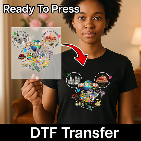 Funny Iron-On DTF Transfer for Halloween - Ready To Press Cute Pumpkin T-Shirt Design for Women & Kids