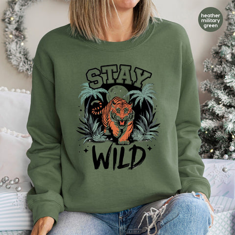 Adventure Ready Jungle Tiger DTF Transfer Iron-On for Wildlife Lovers & Safari Theme Celebrations T-shirt Apparel