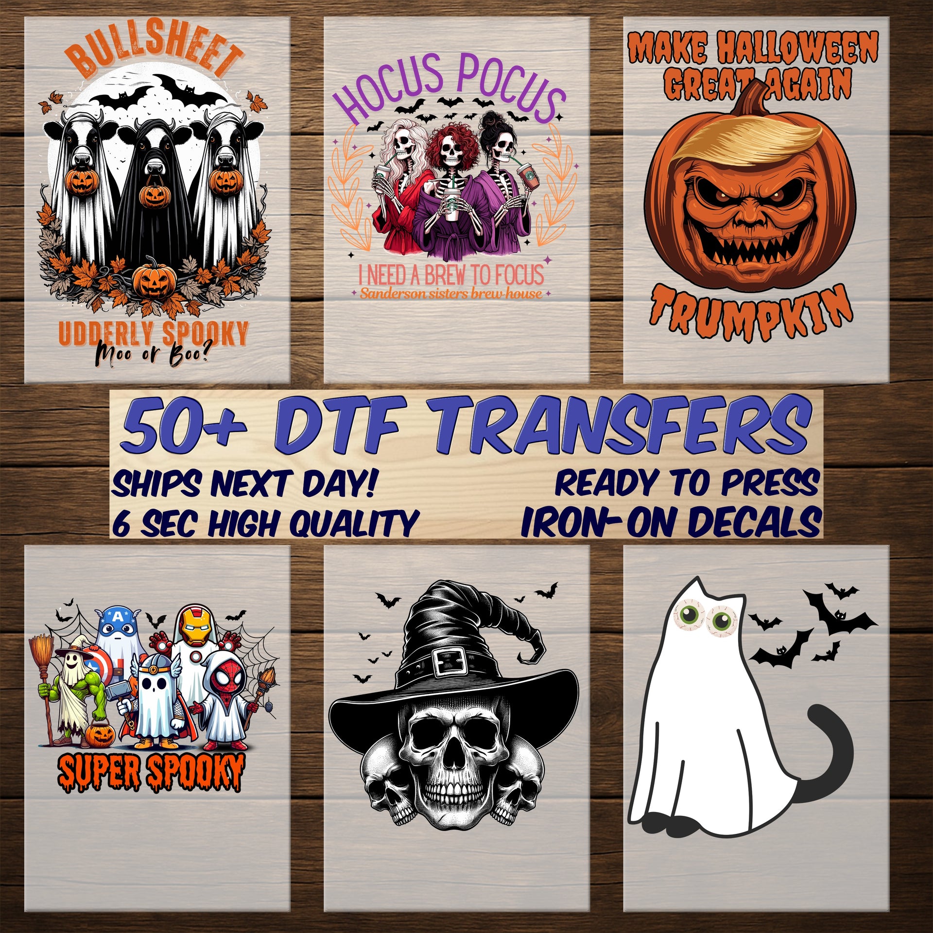 Glamorous Halloween Witch DTF Transfer Ready To Press for Women T-Shirt & Apparel - Spooky Gothic Style