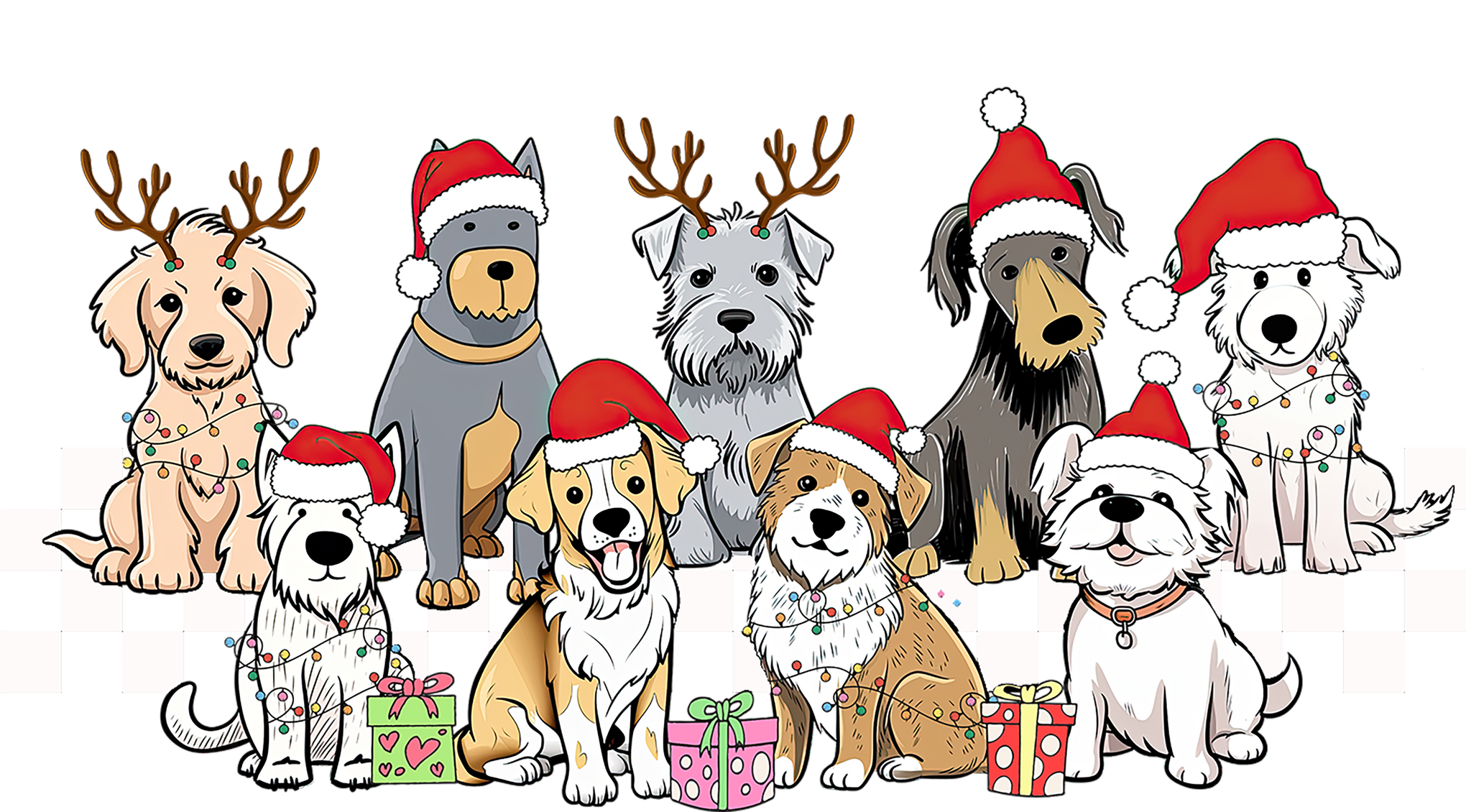 Christmas Dog Family Tshirts, Happy Woofmas Nice Shirts, Dog Lover Gift Tshirts, Dog Mom Gifts Christmas Tshirt,Gift Dog Lover Holiday Shirt