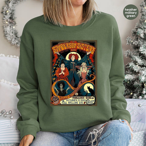 Retro Witchy Halloween Sanderson Sisters DTF Transfer - Ready to Press Funny Nostalgic Halloween Shirt Design