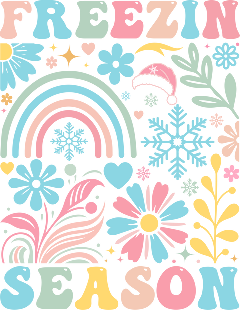 Freezin Season Holiday Shirt, Season Freezin Winter Tshirt, Floral Freezin Season Shirt, Christmas Gift Freezin Flower Tee,Always Cold Shirt