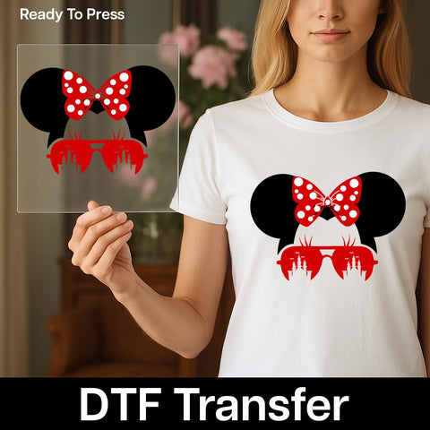 Cute Disney-Themed Tribute DTF Transfer, Ready to Press Iron-On for Family Disney Vacation Shirts, Retro Group Matching Tees