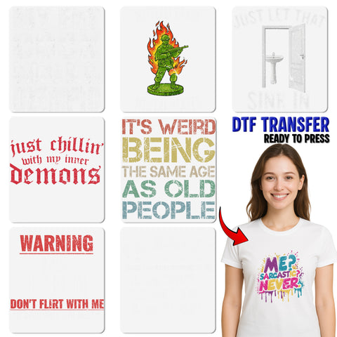 Funny milestone birthday retro DTF transfer t-shirt for middle-aged adults - humor about aging bold typography ready to press