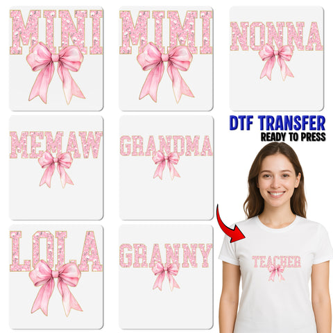 Nonna Floral DTF Transfer Iron-On for Mother’s Day Italian Grandmother Shirt & Apparel