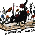 It's A Good Day To Read A Book Shirt For Women, Wildflower Book Tee, Black Cat Bookish Shirt, Book Lover Gift, Funny Book Shirt, Book Gifts