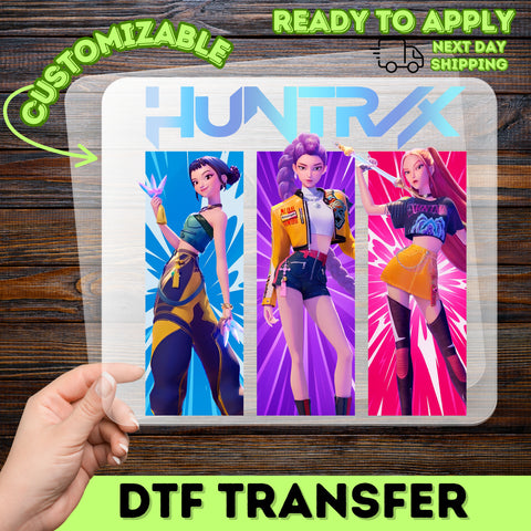Futuristic Gaming Characters Ready To Press DTF Transfer for Teens & Young Adults Apparel