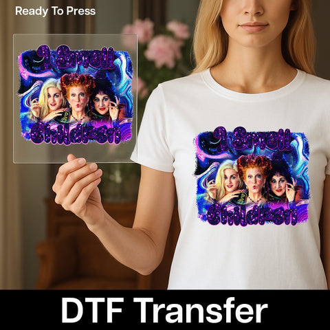 Funny Halloween Pop Culture DTF Transfer for Retro 'I Smell Children' Shirt - Ready To Press
