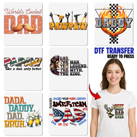 Best Buckin' Dad Ever Funny Hunting DTF Transfer Iron-On for Father's Day Outdoorsy Apparel