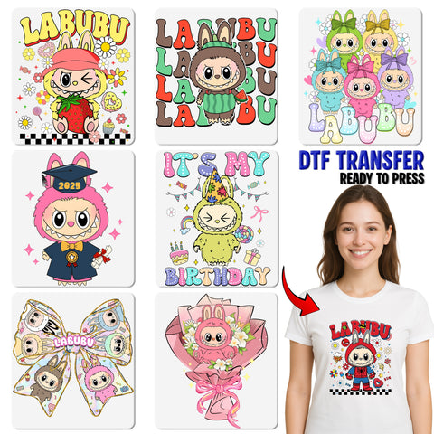 Cute School DTF Transfer for Back-to-School, Cartoon Classroom Ready To Press Iron-On, Fun Teacher & Student T-shirt Design