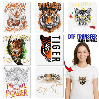Adventure Wildlife Leopard DTF Transfer for Bold Animal Lovers Ready to Press T-shirt Iron-On for Safari Themed Apparel