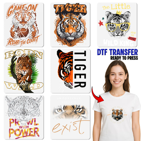 Adventure Wildlife Leopard DTF Transfer for Bold Animal Lovers Ready to Press T-shirt Iron-On for Safari Themed Apparel
