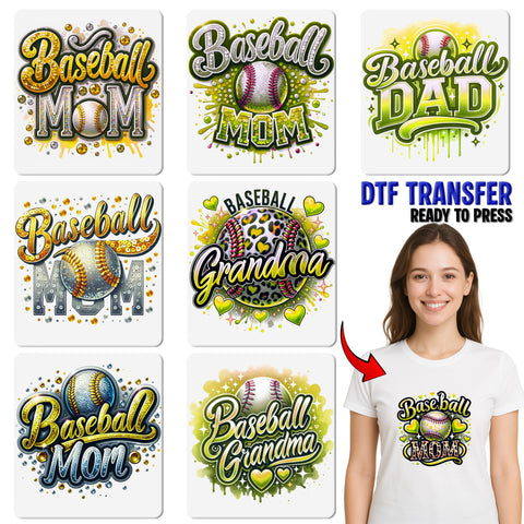 Baseball Mom DTF Transfer Shirt Design | Ready To Press Sporty Graffiti Baseball Apparel for Enthusiasts & Families