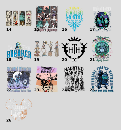 Halloween Horror Icons DTF Transfer for Spooky T-Shirts & Sweatshirts - Retro Scary Movie Iron-On for Enthusiasts & Party-goers