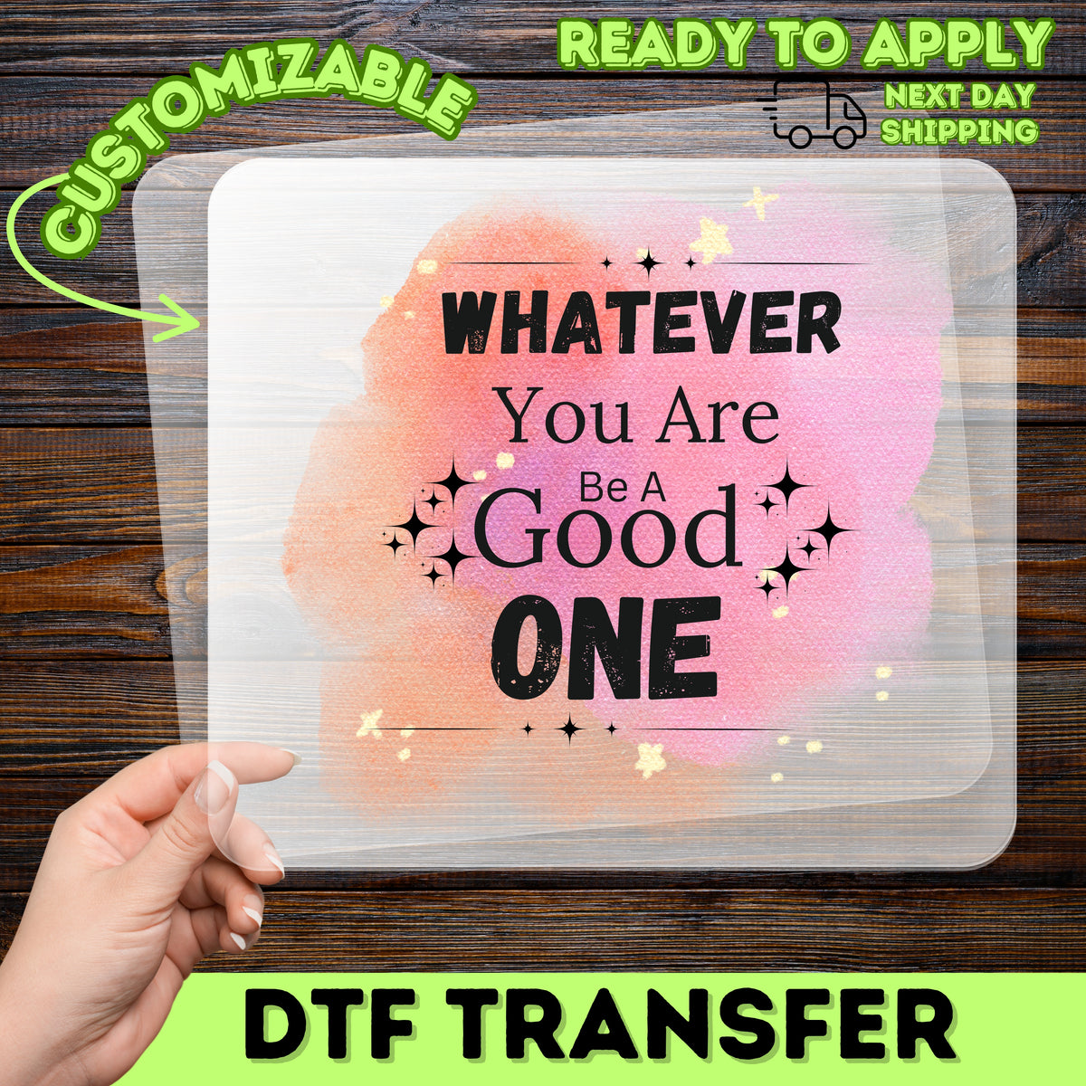 Motivational Watercolor Inspirational DTF Transfer for T-Shirts Sweatshirts Graduation Team Gifts Ready To Press