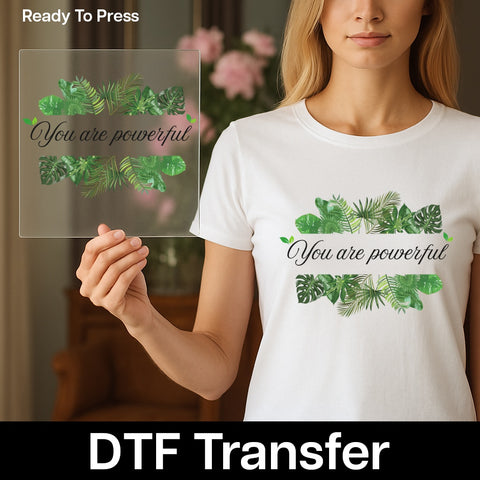 Nature-Inspired Empowerment Boho DTF Transfer for Women Shirts & Apparel - Ready To Press Motivational Quote Design
