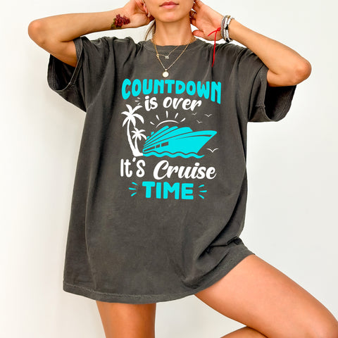 Cruise Vacation DTF Transfer for Funny Nautical Theme T-Shirt, Ready To Press Family & Group Cruise Tees, Cute Palm Tree Design Print