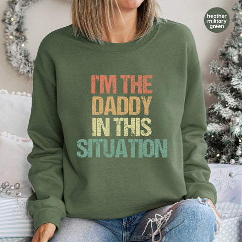 Humorous Retro Iron-On Funny DTF Transfer for Group Leaders, Bold I'm the Daddy T-Shirt, Ready to Press Apparel Design