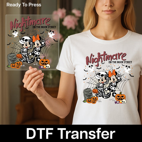 Funny Halloween DTF Transfer Ready To Press Cute Pumpkin Design For DIY T-shirt Sweatshirt Apparel
