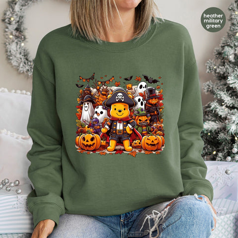 Cute Halloween Bears & Pumpkins DTF Transfer | Iron-On Ready for Fun Trick or Treat Family Shirts & Apparel