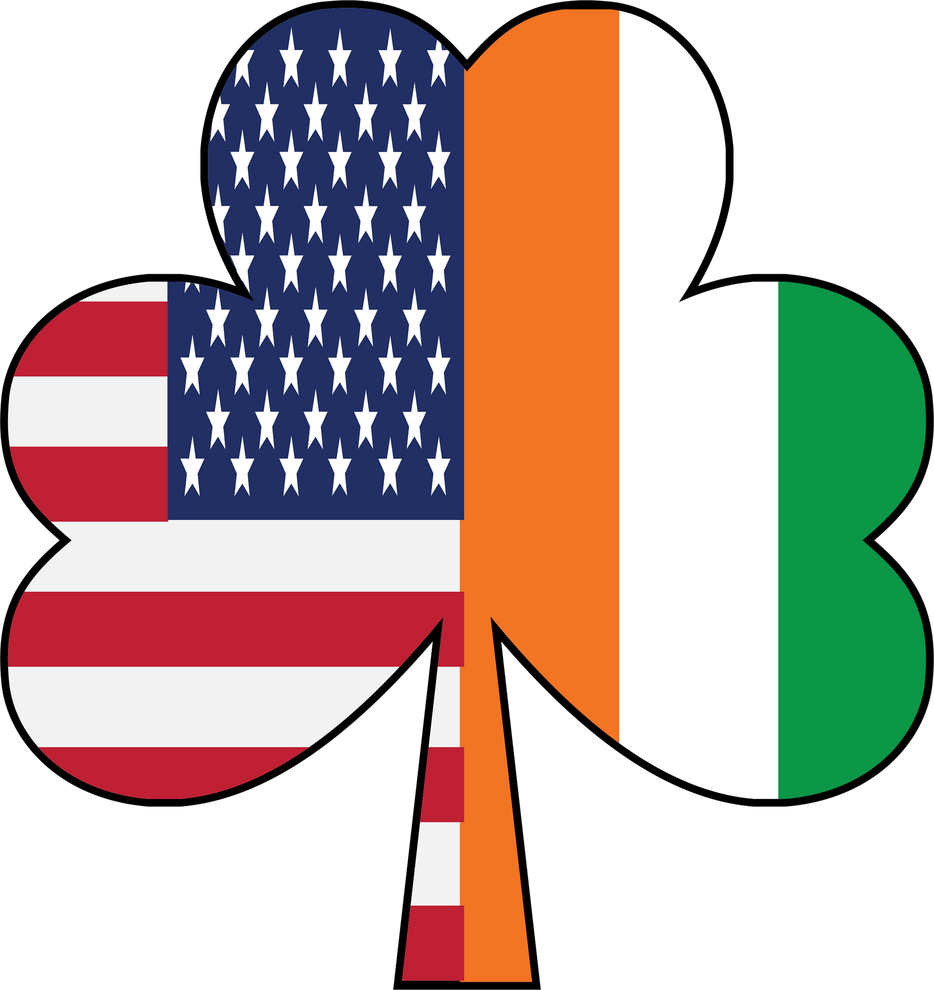 Irish American Flag Pocket Shirt, Saint Patrick's Day Gift For American, Irish American Shamrock Pocket Tee, Usa And Ireland Flag Tshirt