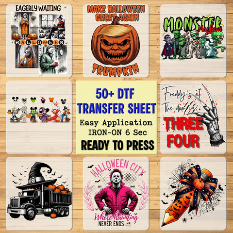 Classic Horror Movie Character Halloween Ready To Press DTF Transfer for Gothic Apparel Fans Shirt