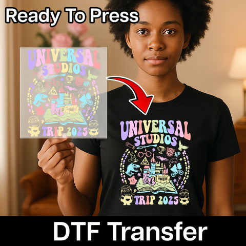 Universal Studios Trip 2025 DTF Transfer Ready To Press Iron-On for Family Group T-shirt or Sweatshirt Adventure