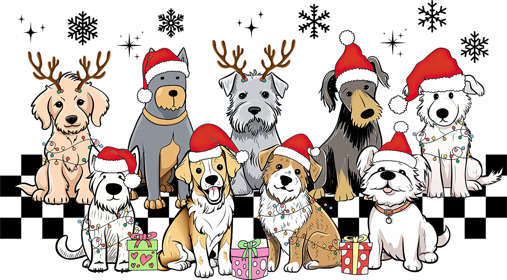 Christmas Dog Family Tshirts, Happy Woofmas Nice Shirts, Dog Lover Gift Tshirts, Dog Mom Gifts Christmas Tshirt,Gift Dog Lover Holiday Shirt