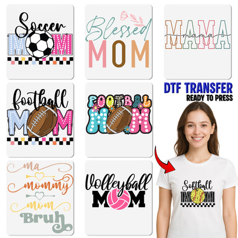 Cute Bonus Mama Animal Print DTF Transfer Ready to Press Mother's Day T-Shirt for Bonus Mom