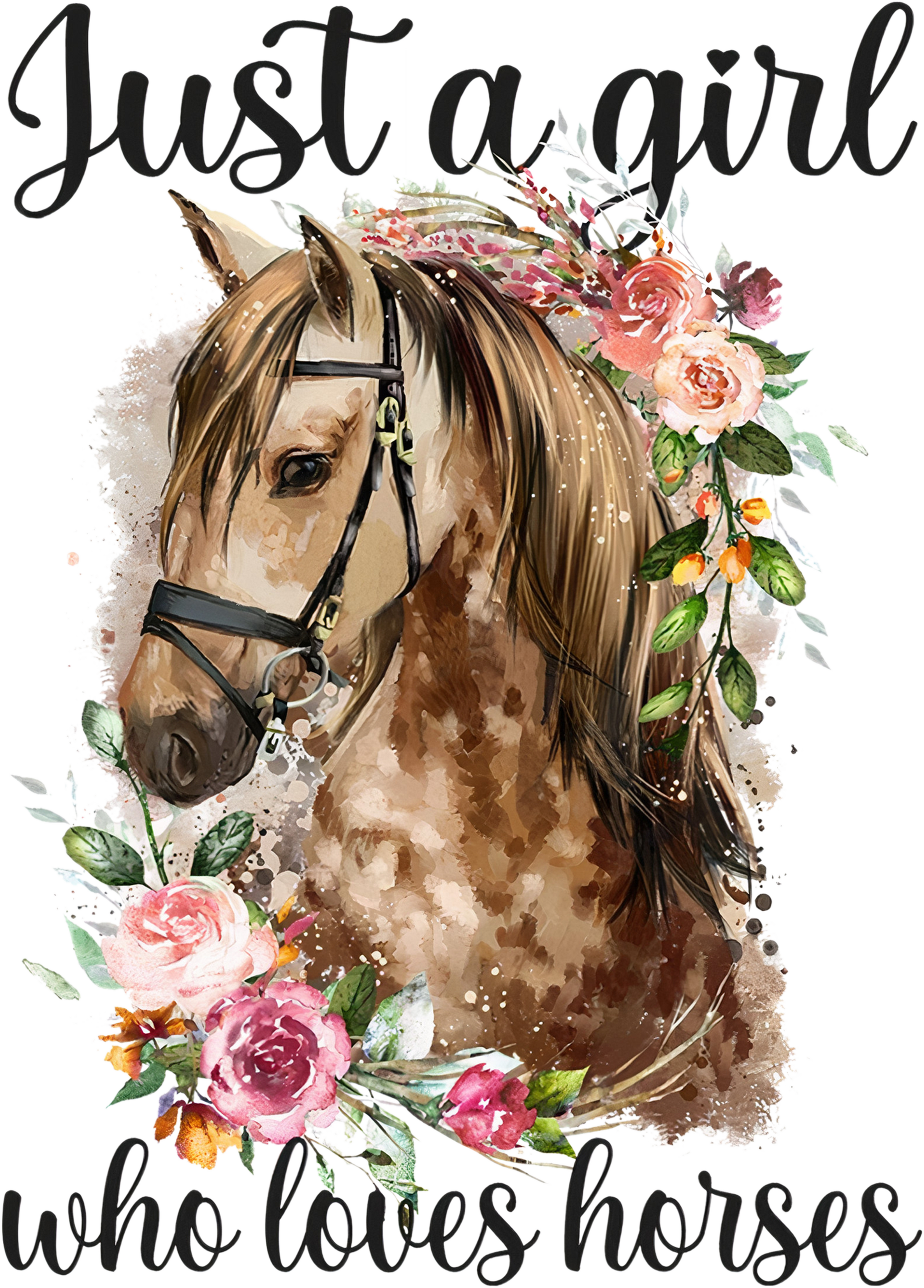 Just A Girl Who Loves Horses, Horse Riding, Horse Girl Shirt, Farmer Shirt, Horse Lover Shirt, Gift For Her, Christmas Gift, Country Shirt