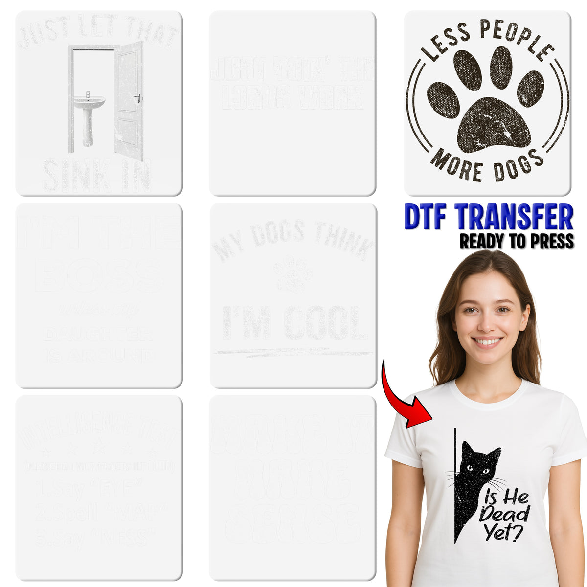 Humorous Retro Iron-On Funny DTF Transfer for Group Leaders, Bold I'm the Daddy T-Shirt, Ready to Press Apparel Design