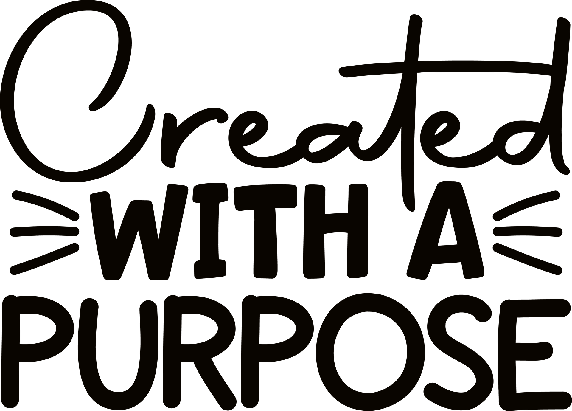 Christian Clothing, Gifts for Her, Motivational TShirts, Religious Outfit, Faith T Shirt, Created With A Purpose T-Shirt, Church Tshirt