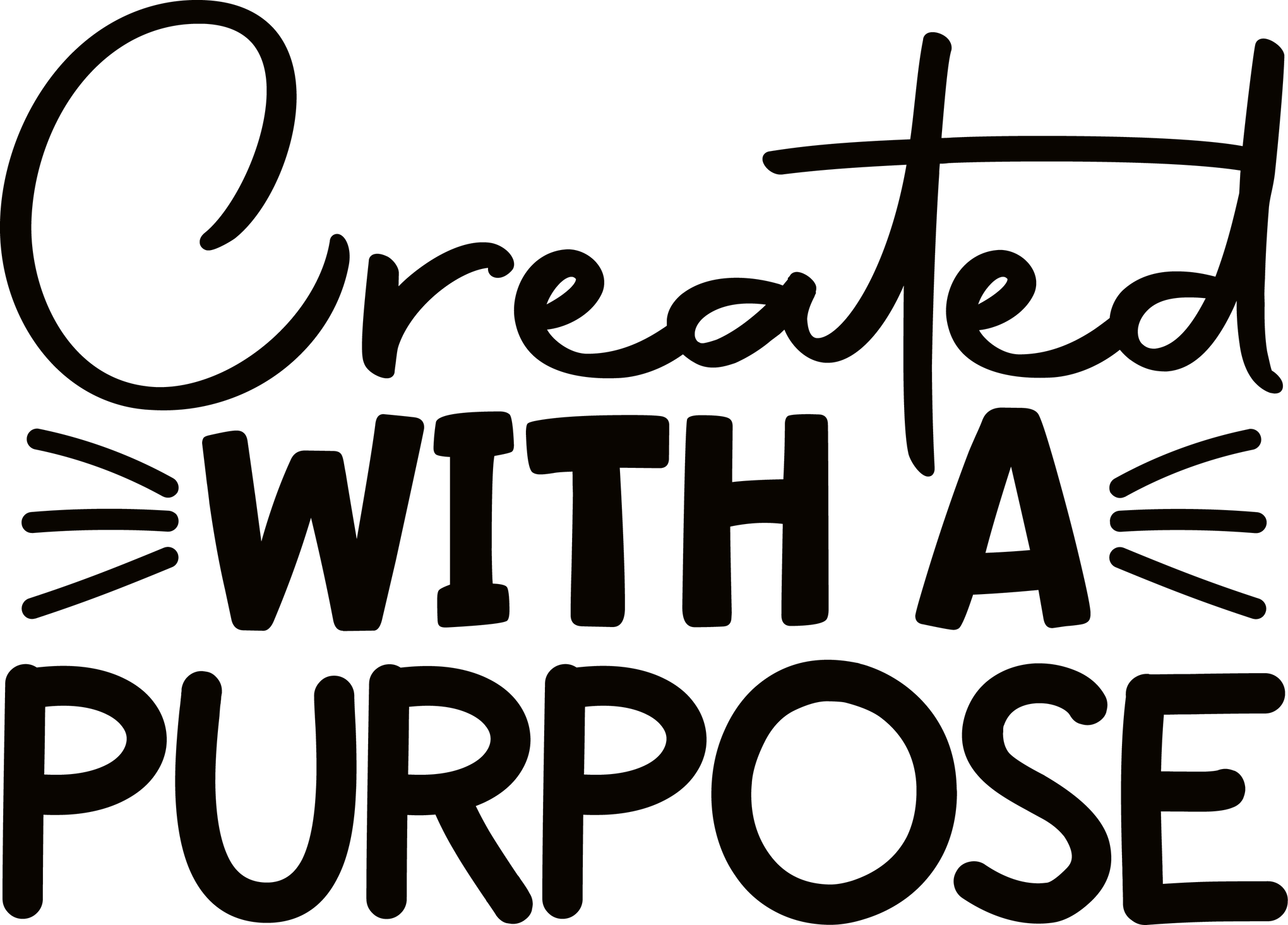 Christian Clothing, Gifts for Her, Motivational TShirts, Religious Outfit, Faith T Shirt, Created With A Purpose T-Shirt, Church Tshirt