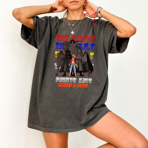 Anime Pirate DTF Transfer, Ready To Press Manga Art Clothing for Fans, Bold Graphic Iron-On for T-shirts & Apparel, Pirate King Cosplay