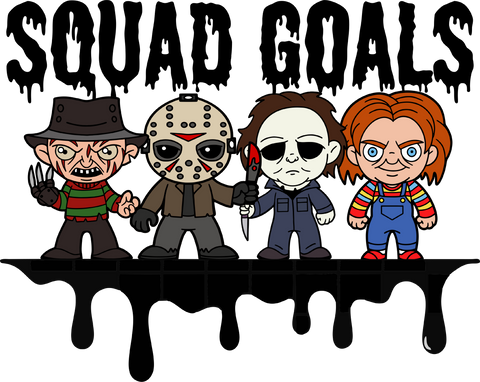 Horror Shirt, Halloween Gift, Squad Goals T-Shirt, Halloween Sweatshirt, Spooky Shirt, Michael Myers Shirt, Chucky Outfit, The Scream TShirt