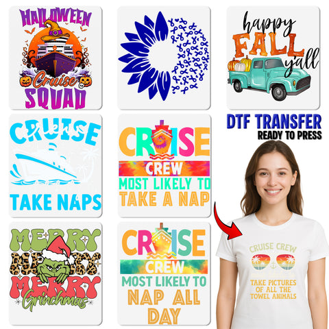Cute Autumn Pumpkin Spice DTF Transfer for Cozy Fall & Halloween Shirts Ready To Press