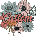 Floral Custom T-Shirt, Personalized Gifts, Mothers Day Gift, Flowers Graphic Tees, Grandma V-Neck Shirt, Gift for Her, Customized Name Shirt