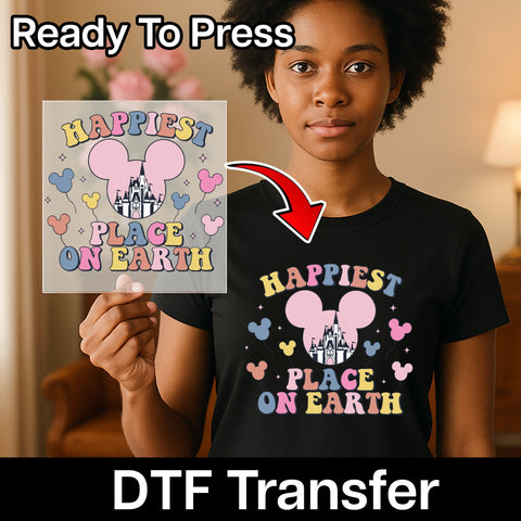 Cute Magical Adventure DTF Transfer for Theme Park Family Vacation Shirts & Travel Celebration Apparel
