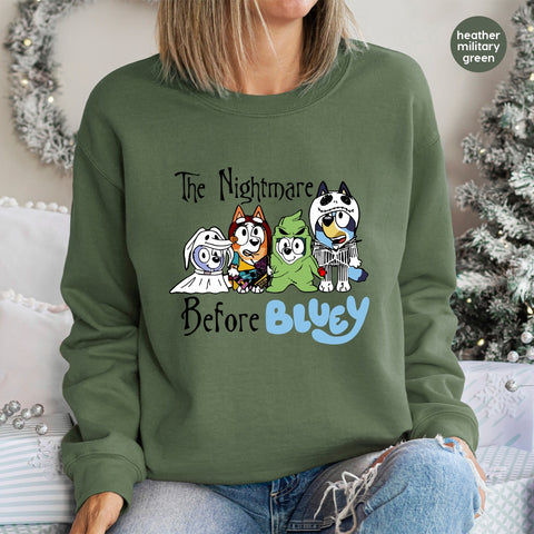 Funny Halloween Cartoon Character Crossover DTF Transfer T-Shirt for Family & Kids Iron-On Ready To Press